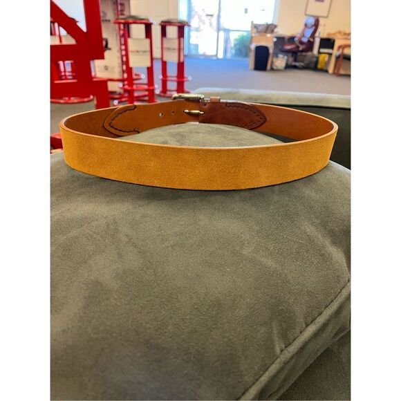 Joseph Bruce 1928 Designer Brown Leather & Suede Belt sz 32 Gorgeous - Picture 3 of 6